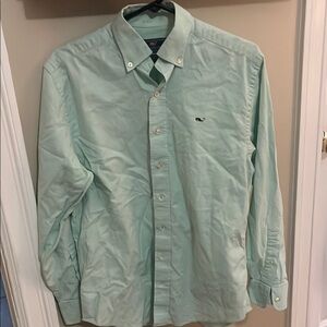 Vineyard Vines Men's Green Button-Down Shirt